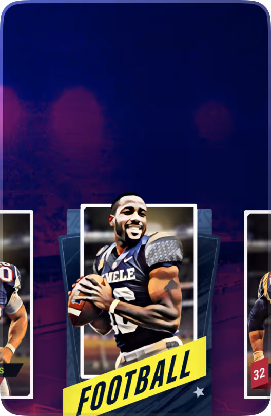 Collectible American football player card from a Soft2Bet sportsbook collection